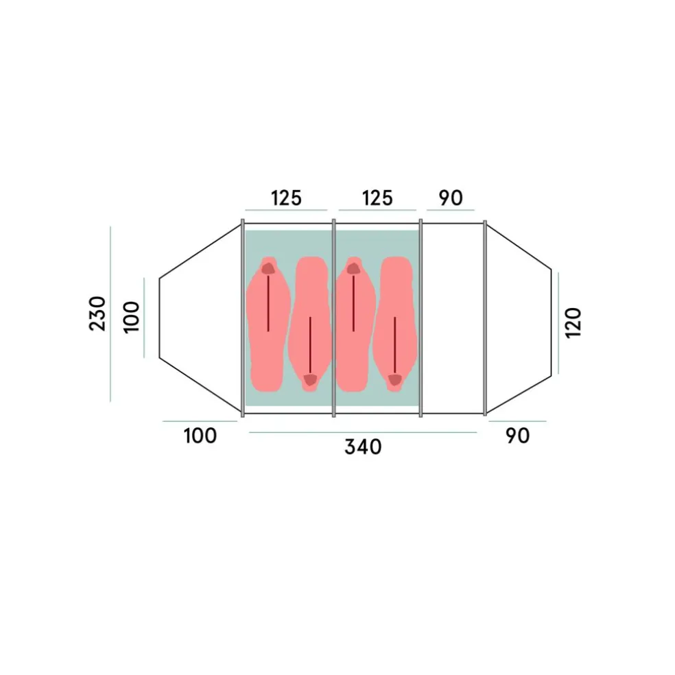 Helium Expedition Tunnel 4-Pers Tent